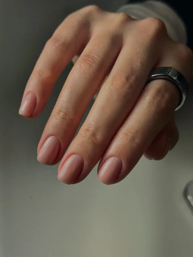 Russian nude base manicure by Alina
