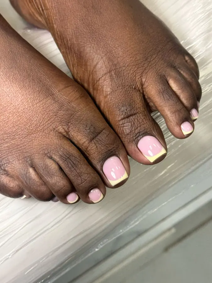 Smart gel pedicure with French by Alina