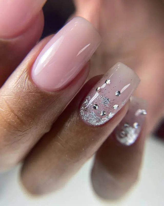 Bridal hard gel manicure in NoMad