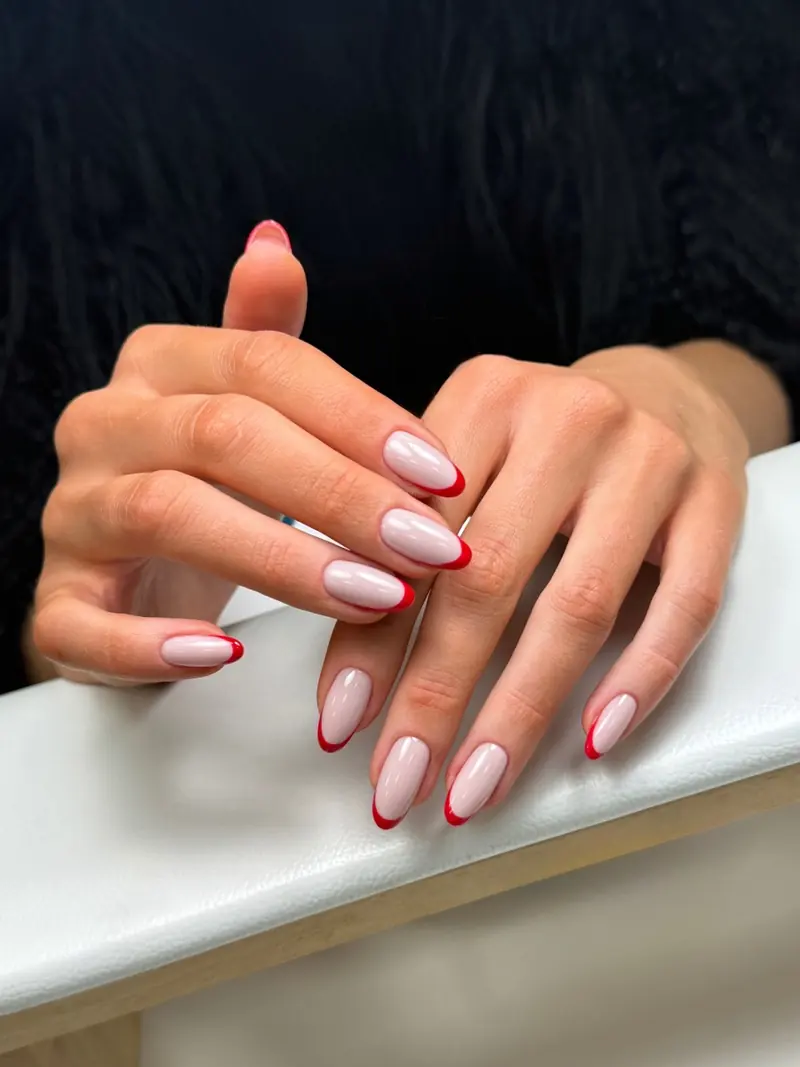 Sample builder gel manicure shown as a placeholder for Olya's portfolio
