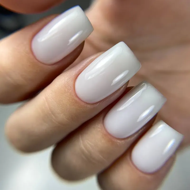 Sample short manicure shown as a placeholder for Julia's portfolio