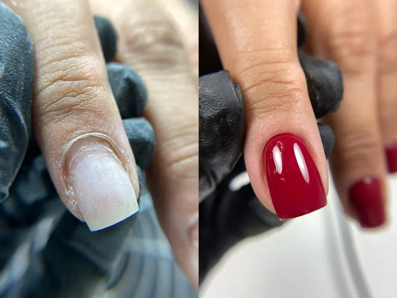 Sample long almond manicure shown as a placeholder for Darya's portfolio