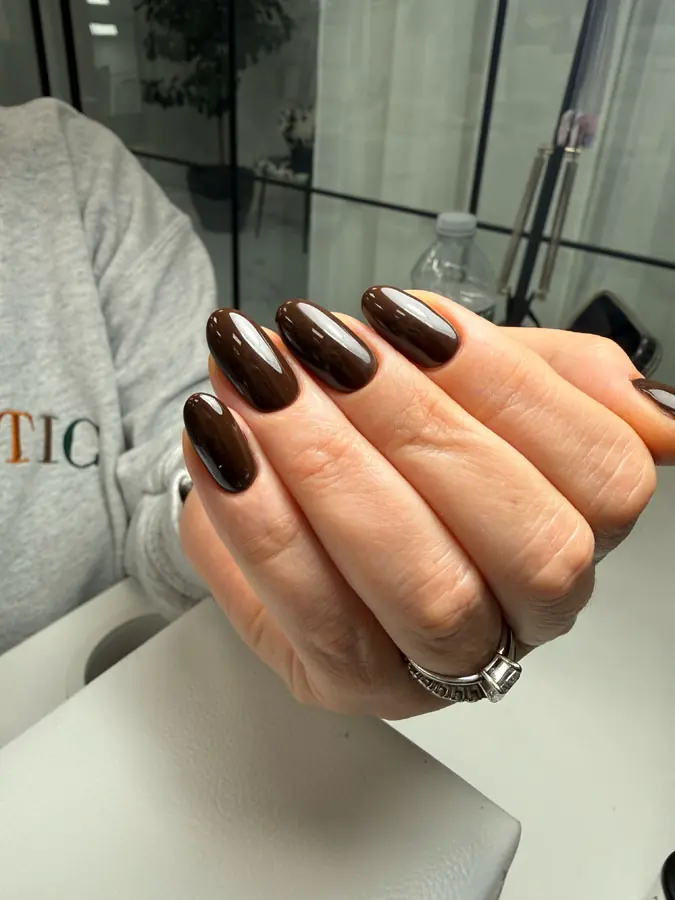 Russian hard gel manicure by Olha