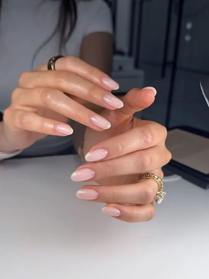 Nude gel manicure by Olha